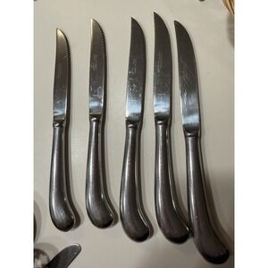 Lot Of 5 Vintage Leonard Silver Stainless Butter Knives